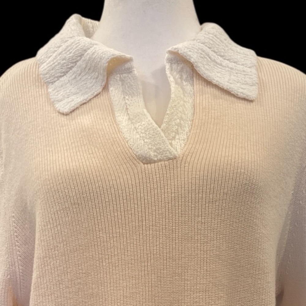Joie XL Butter Yellow Polo Sweater Quiet Luxury Old Money Knit